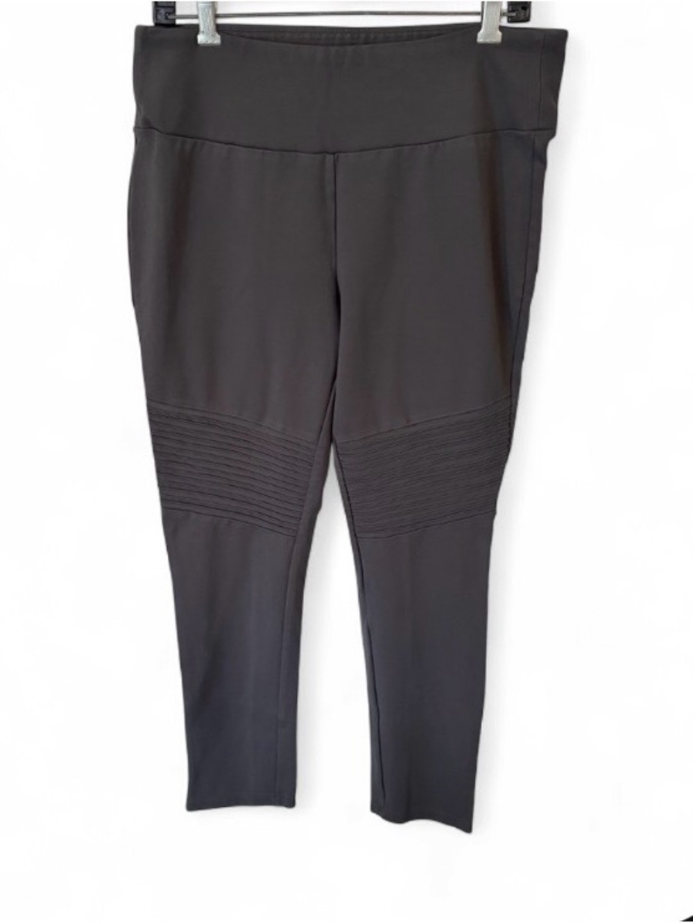 Parasuco grey High-Rise Moto Ribbed Knee Leggings